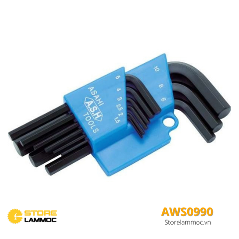 Bộ lục giác thẳng Asahi AWS0990 ngắn 1.5-10mm