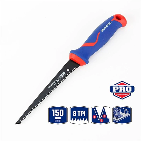 Cưa tay mini cắt thạch cao và gỗ 250mm Workpro WP215017