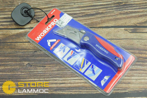 Dao rọc cáp gấp gọn tiện ích WORKPRO W011009, có lưỡi thay thế