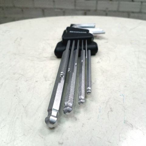 Bộ lục giác đầu bi, bộ 9 cái, 1.5-10.0mm Matador 04429091