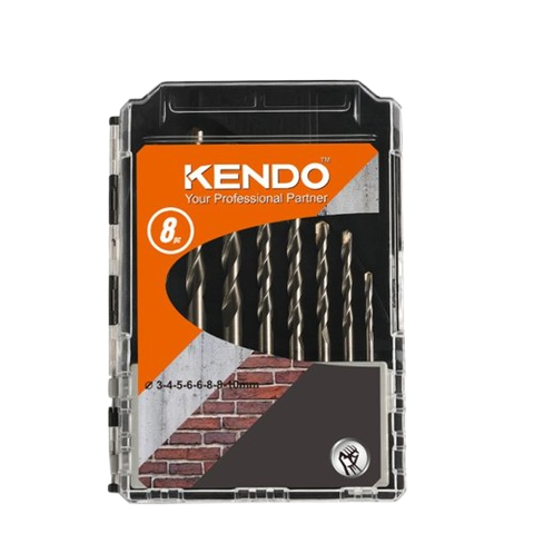 Bộ mũi khoan tường chân trụ 8 cái 3- 4- 5- 6- 6- 8- 8- 10mm Kendo 11603633
