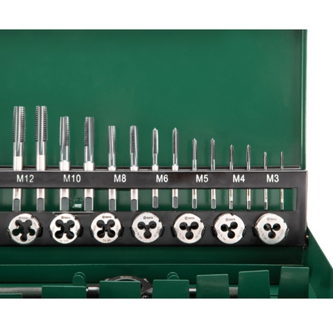Bộ mũi khoan và taro ren trong - ngoài (bộ 37 cái) Sata 50455