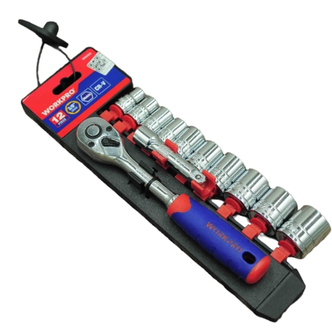 Bộ đầu tuýp và cần xoay Workpro