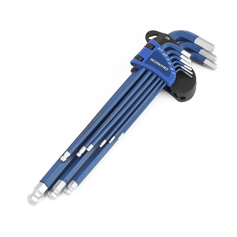 Bộ lục giác đầu bi 9 chi tiết Workpro WP222011