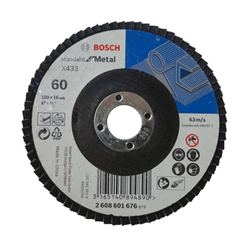 Đĩa nhám xếp Alox P60 100mm Bosch 2608601676