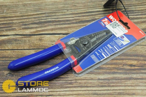 Kìm cắt và tuốt dây kiểu cong, 178mm Workpro W091019