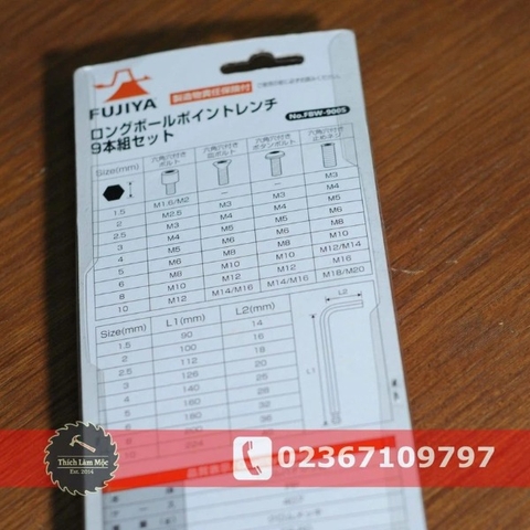 Bộ lục giác đầu bi Fujiya FBW-700S, FBW-900S