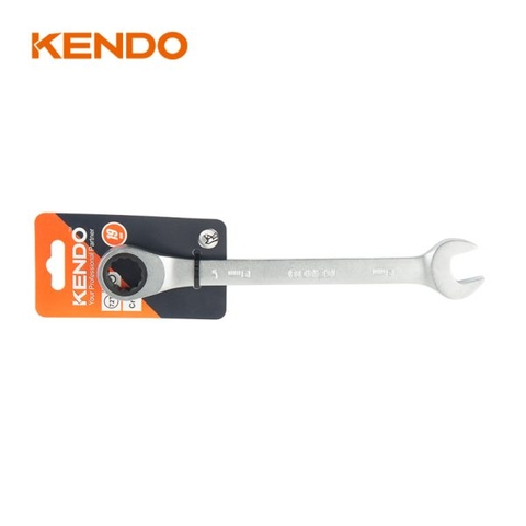 Cờ lê kết hợp 2 đầu, vòng tự động và miệng bằng thép Cr-V 18mm Kendo 15518