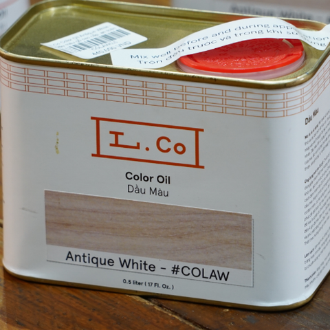 Antique White - Dầu màu lau gỗ L.CO màu trắng cổ điển