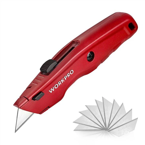 Dao rọc cáp cán nhôm màu đỏ Workpro WP213017