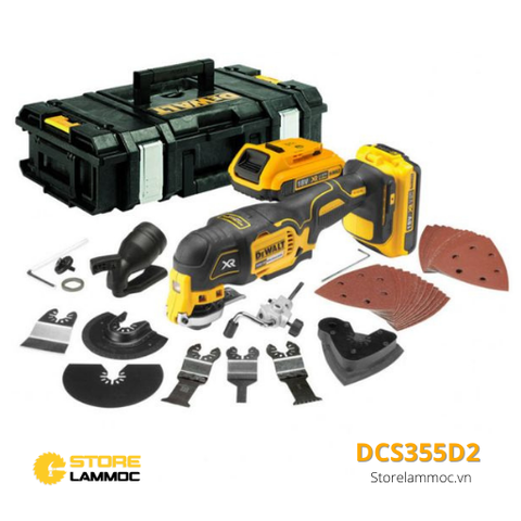 Máy cắt rung pin Dewalt DCS355D2 18V