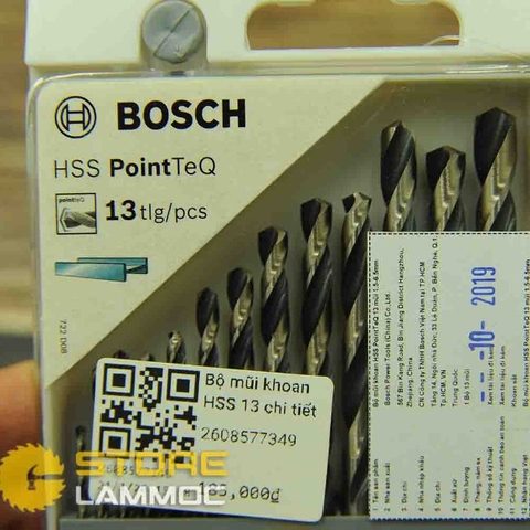 Bộ mũi khoan HSS 13 chi tiết 1.5-6.5mm Bosch 2608577349