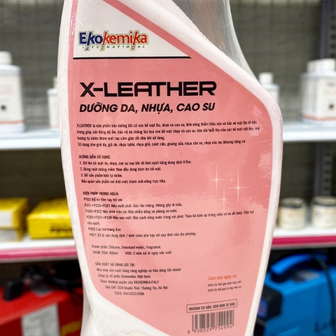 Dung dịch bảo dưỡng nhựa, da, cao su 600ml Ekokemika X-LEATHER