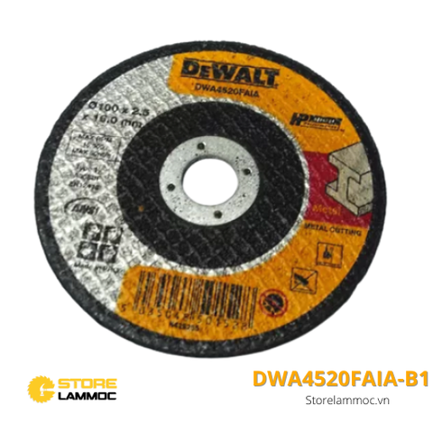 Đá cắt Dewalt DWA4520FAIA-B1 100mm thương hiệu Mỹ