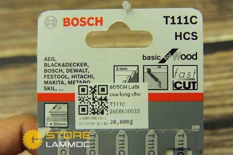 Lưỡi cưa lọng gỗ Bosch T111C 2608630033 (bán lẻ)