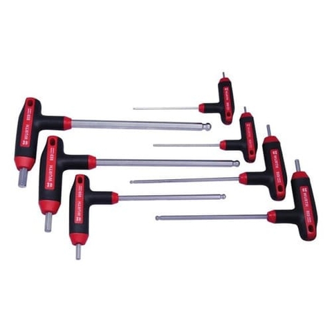 Bộ lục giác chữ T đầu bi 7 món Wurth 5751914062