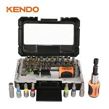 Bộ mũi vít nhiều màu kèm đầu nối bằng thép S2 32 chi tiết Kendo 32203235