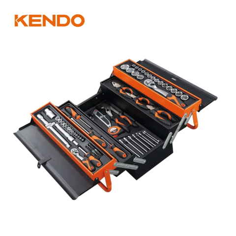 Bộ dụng cụ sửa chữa với 5 khay chứa 81 chi tiết Kendo 90213