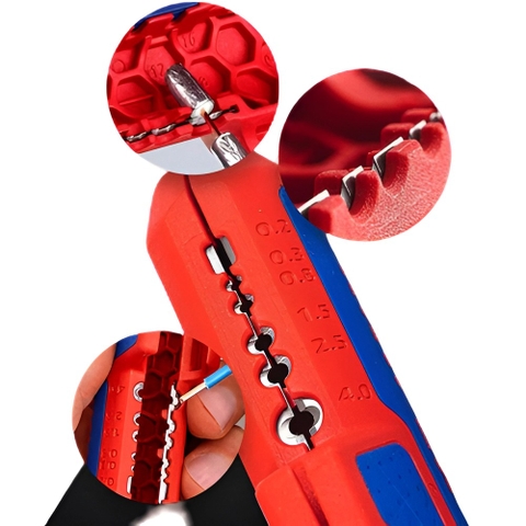 Dụng cụ tuốt dây điện thuận tay trái Knipex 16 95 02 SB