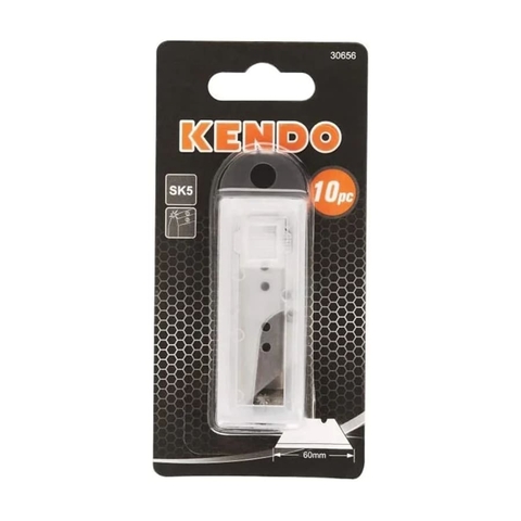 Lưỡi dao rọc giấy bằng thép SK5 loại tiêu chuẩn (10 cái/bộ) Kendo 30656