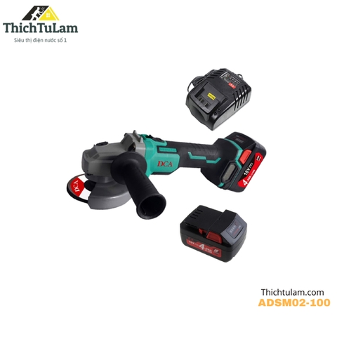 Máy mài góc pin 18V DCA 125mm không than ADSM02-125EK (2 pin 4Ah)