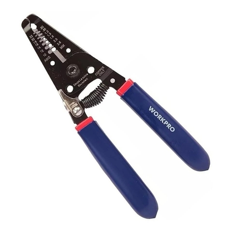 Kìm cắt và tuốt dây kiểu thẳng, 6″/150mm Workpro W091003