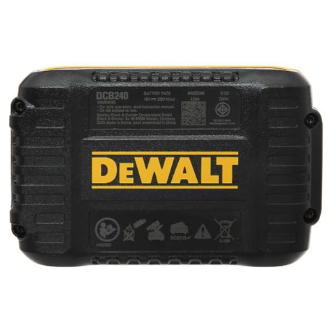 Pin sạc Dewalt đời mới thân dẹp DCB240-B1 4ampe 20V