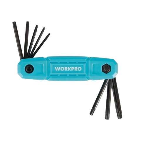 Bộ lục giác xếp gọn bông sao 9 chi tiết  Workpro WP222033