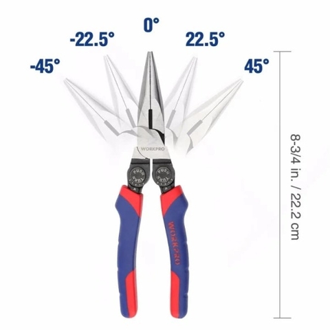 Kìm mũi nhọn có điều chỉnh  8inches/200mm Workpro  W031182