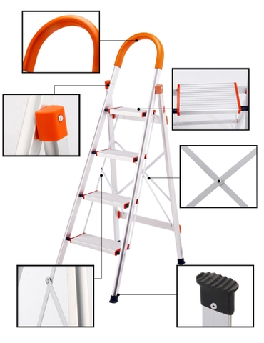 Thang ghế 150kg 6 bậc 145cm DIY TLN-06