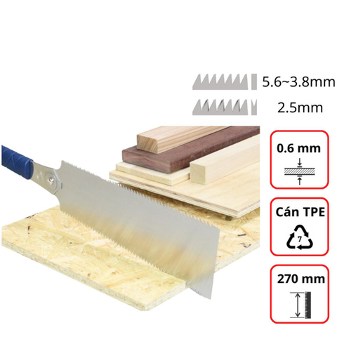 Cưa cầm tay 2 lưỡi cán nhựa xanh Nhật Gyokucho RZ668