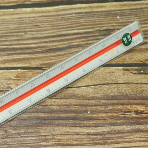 Thước thẳng 30cm 3 mặt Shinwa 74950