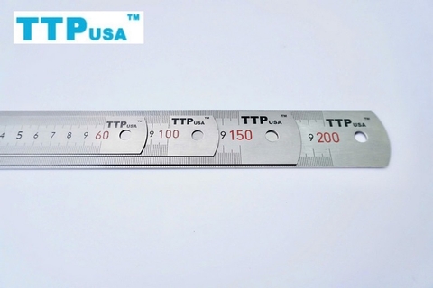 Thước Lá Inox Mạ Nhũ Bạc 2m TTPusa 230-45880