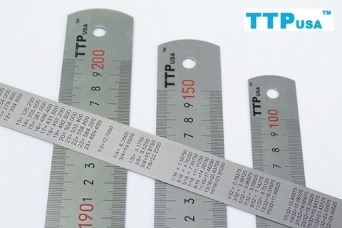 Thước Lá Inox Mạ Nhũ Bạc 2m TTPusa 230-45880