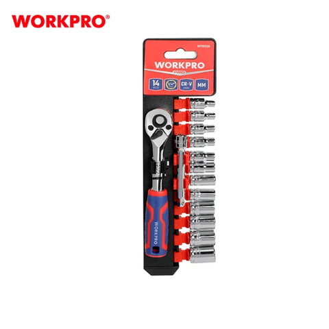 Bộ đầu tuýp 1/4 inch, 14 chi tiết Workpro WP202556