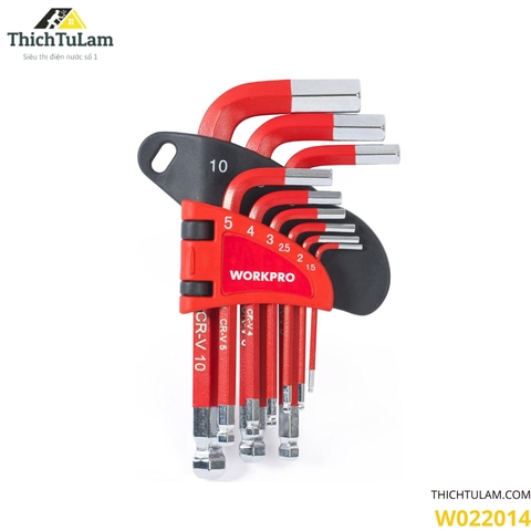 Bộ lục giác đầu bi 9 chi tiết hệ mét Workpro