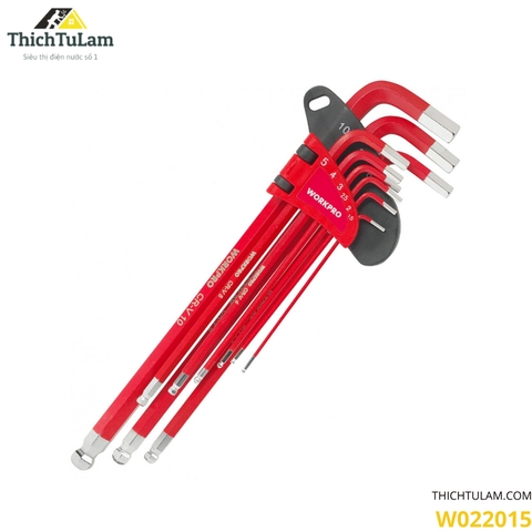 Bộ lục giác đầu bi 9 chi tiết hệ mét Workpro