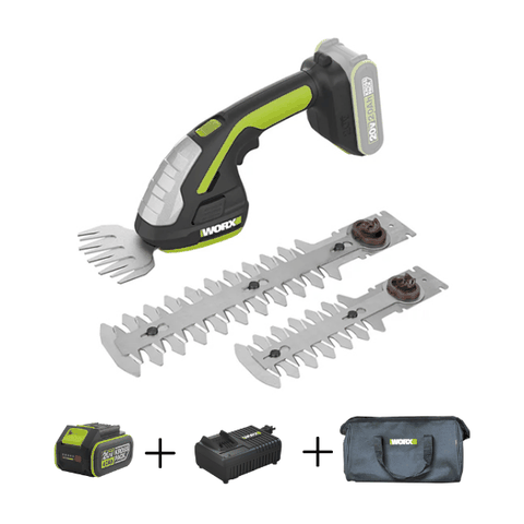 Máy tỉa hàng rào dùng pin 20V Worx WD801.14.6B (1 pin 4Ah, 1 sạc 6Ah)