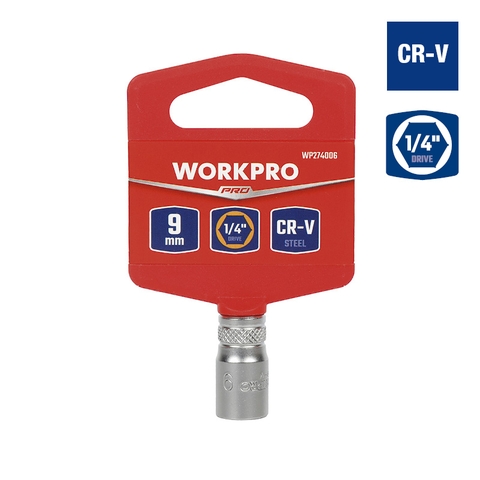 Đầu tuýp 1/4 imch lục giác 5mm 8mm 9mm và 12mm Workpro