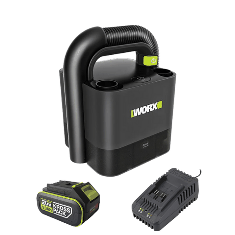 Máy hút bụi ô tô dùng pin 20V Worx WU035.15.2B (1 pin 5Ah, 1 sạc 2A)