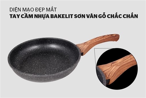 Chảo đúc siêu bền vân đá đáy từ Sunhouse Mama SHG1128MMC