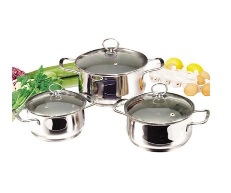 Bộ nồi inox 3 đáy Sunhouse SH887