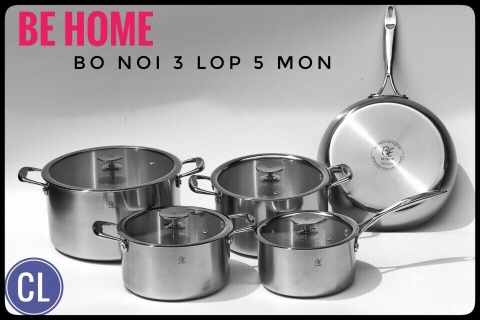 Bộ nồi 3 lớp 5 món BE HOME