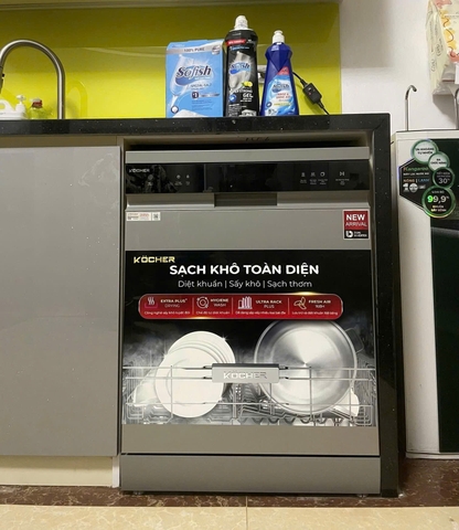 Máy rửa bát Kocher KDEU-X15S (17 bộ) - Bảo hành 3 năm, Hàng chính hãng