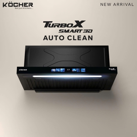 Máy hút mùi Kocher Turbo Smart 3D X3D-350D Auto Clean - Tự động làm sạch, Bảo hành 3 năm