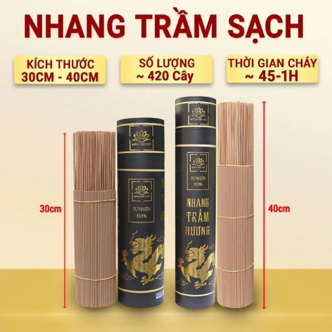 Ống 1KG - Nhang Cây Trầm Hương Sạch Kim Long Thịnh Vượng - Loại Đặc Biệt