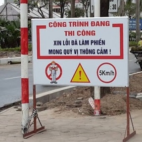 biển báo công trình