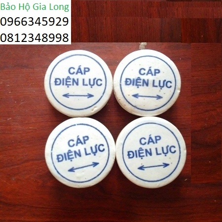 mốc sứ cảnh báo cáp điện lực