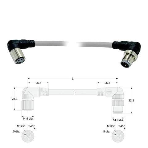 XS2W-D422-D81-F OMRON Cáp kết nối M12