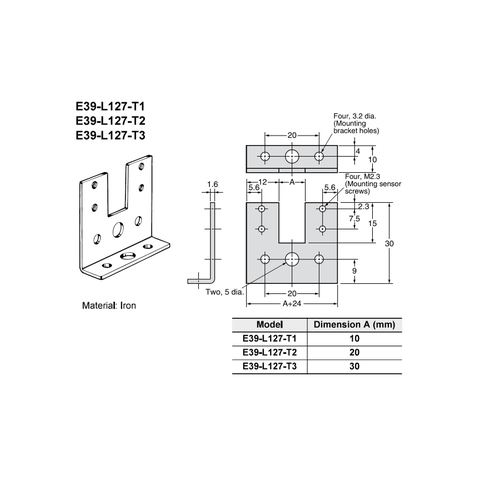 E39-L127-T3 OMRON Giá đỡ